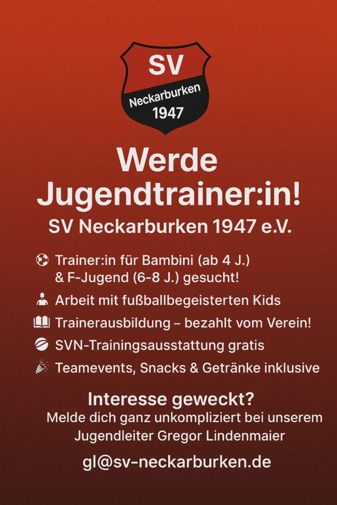 Flyer Jugendtrainer gesucht